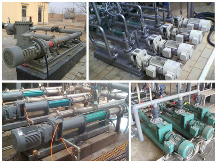 單螺(luo)杆泵使用現場