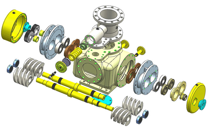 雙螺杆泵結(jie)構圖